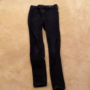 hollister jean leggings high rise in black 0S